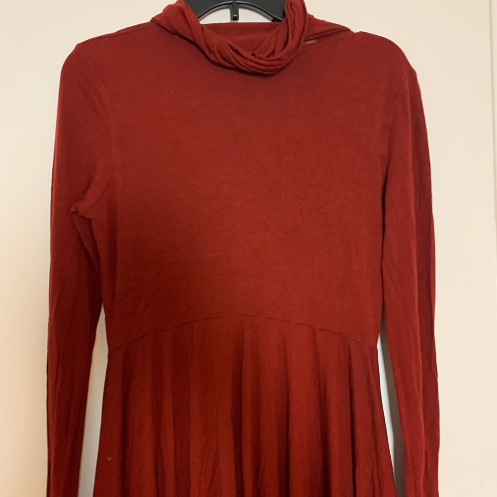 Peruvian Connection Asymmetrical Hem Rust Orange … - image 4